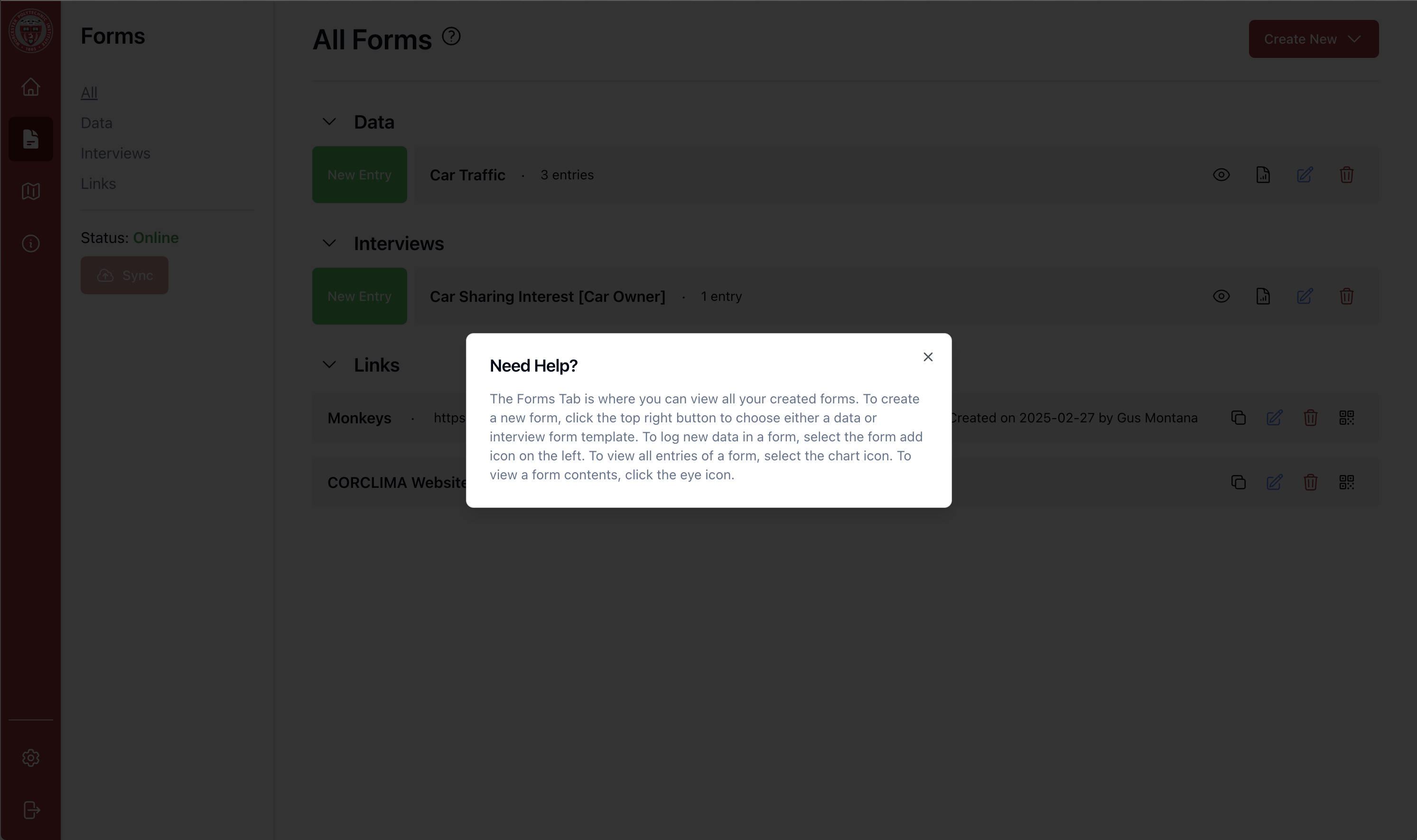 Help Modal